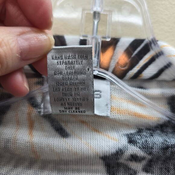 Chico's Floral Open Waterfall Draped Front Cardigan Sweater Boho Size 3 US XL - Picture 4 of 4